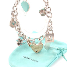 Load image into Gallery viewer, Tiffany &amp; Co 18ct Yellow Gold and Sterling Silver Charm Bracelet 78.7g
