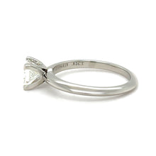 Load image into Gallery viewer, Tiffany &amp; Co. Platinum Princess Cut Diamond Engagement Ring 0.82ct 4.5g