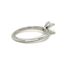 Load image into Gallery viewer, Tiffany &amp; Co. Platinum Princess Cut Diamond Engagement Ring 0.82ct 4.5g