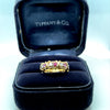 Tiffany & Co. Platinum Schlumberger Diamond & Sapphire Ring 1.34ct 7.1g