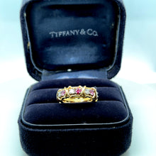 Load image into Gallery viewer, Tiffany &amp; Co. Platinum Schlumberger Diamond &amp; Sapphire Ring 1.34ct 7.1g