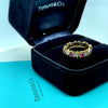 Tiffany & Co. Platinum Schlumberger Diamond & Sapphire Ring 1.34ct 7.1g