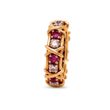 Load image into Gallery viewer, Tiffany &amp; Co. Platinum Schlumberger Diamond &amp; Sapphire Ring 1.34ct 7.1g
