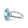 Tiffany & Co. Platinum Soleste Aquamarine & Diamond Ring 3.95ct 7.17g