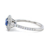 Tiffany & Co. Platinum Soleste Blue Sapphire & Diamond Engagement Ring 1.15ct 4.65g