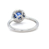Tiffany & Co. Platinum Soleste Blue Sapphire & Diamond Engagement Ring 1.15ct 4.65g