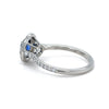 Tiffany & Co. Platinum Soleste Blue Sapphire & Diamond Engagement Ring 1.15ct 4.65g