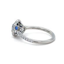 Load image into Gallery viewer, Tiffany &amp; Co. Platinum Soleste Blue Sapphire &amp; Diamond Engagement Ring 1.15ct 4.65g