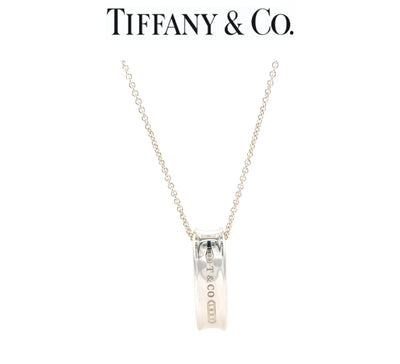Tiffany & Co. Sterling Silver 1837 Oval Loop Pendant Necklace 13.21g