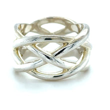 Load image into Gallery viewer, Tiffany &amp; Co. Sterling Silver Braided Knot Wide Ring 9.3g