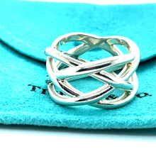 Load image into Gallery viewer, Tiffany &amp; Co. Sterling Silver Braided Knot Wide Ring 9.3g