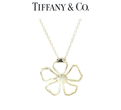 Tiffany & Co. Sterling Silver Daisy Flower Pendant Necklace 24.59g