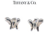 Tiffany & Co. Sterling Silver Elsa Peretti Butterfly Stud Earrings 3.1g