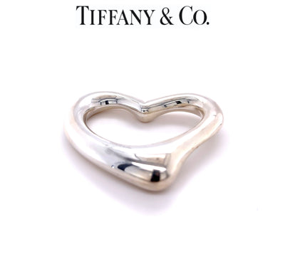 Tiffany & Co. Sterling Silver Elsa Peretti Open Heart Baby Rattle 45.06g
