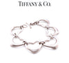 Tiffany & Co. Sterling Silver Elsa Peretti Six Heart Bracelet 54g