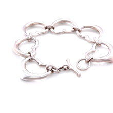 Load image into Gallery viewer, Tiffany &amp; Co. Sterling Silver Elsa Peretti Six Heart Bracelet 54g