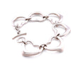 Tiffany & Co. Sterling Silver Elsa Peretti Six Heart Bracelet 54g