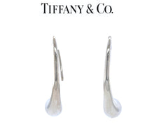 Load image into Gallery viewer, Tiffany &amp; Co. Sterling Silver Elsa Peretti Teardrop Hoop Earrings 6g
