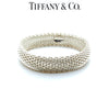 Tiffany & Co. Sterling Silver Somerset Mesh Weave Bangle Bracelet 55g