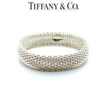 Load image into Gallery viewer, Tiffany &amp; Co. Sterling Silver Somerset Mesh Weave Bangle Bracelet 55g