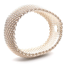 Load image into Gallery viewer, Tiffany &amp; Co. Sterling Silver Somerset Mesh Weave Bracelet 116g