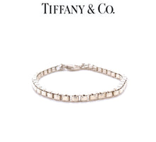 Load image into Gallery viewer, Tiffany &amp; Co. Sterling Silver Venetian Square Link Chain Bracelet 14g