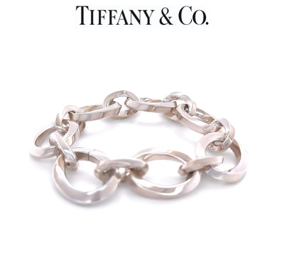 Tiffany & Co. Sterling Silver Vintage Oval Link Bracelet 88g