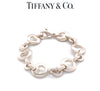 Tiffany & Co. Sterling Silver Vintage Stencil Heart Link Bracelet 29.17g