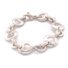 Load image into Gallery viewer, Tiffany &amp; Co. Sterling Silver Vintage Stencil Heart Link Bracelet 29.17g