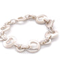 Tiffany & Co. Sterling Silver Vintage Stencil Heart Link Bracelet 29.17g