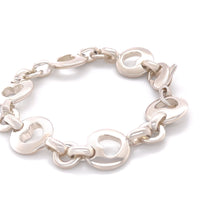 Load image into Gallery viewer, Tiffany &amp; Co. Sterling Silver Vintage Stencil Heart Link Bracelet 29.17g