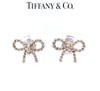Tiffany & Co. Sterling Silver Vintage Twist Rope Bow Ribbon Earrings 2g