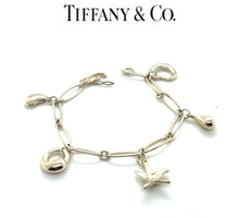 Load image into Gallery viewer, Tiffany &amp; Co. Sterling Silver Elsa Peretti Five-Charm Bracelet 17.08g