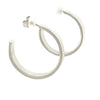 Tiffany & Co Sterling Silver 1837 Hoop Earrings 10.81g
