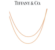 Load image into Gallery viewer, Tiffany &amp; Co. 18ct Rose Gold Small Bead Pendant Necklace 2.5g