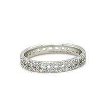 Load image into Gallery viewer, Tiffany &amp; Co. 18ct White Gold T True Narrow Pavé Diamond Ring 0.23ct 3.73g