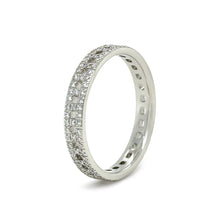 Load image into Gallery viewer, Tiffany &amp; Co. 18ct White Gold T True Narrow Pavé Diamond Ring 0.23ct 3.73g