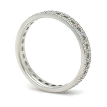 Load image into Gallery viewer, Tiffany &amp; Co. 18ct White Gold T True Narrow Pavé Diamond Ring 0.23ct 3.73g