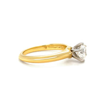 Load image into Gallery viewer, Tiffany &amp; Co. 18ct Yellow Gold Diamond Engagement Ring 0.78ct 3.7g