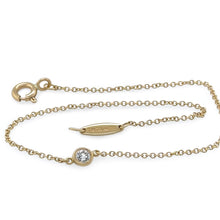 Load image into Gallery viewer, Tiffany &amp; Co 18ct Yellow Gold Elsa Peretti Diamonds by the Yard Bracelet 0.08ct 1g