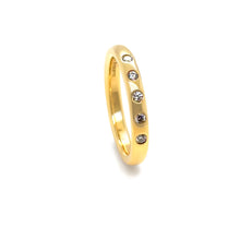 Load image into Gallery viewer, Tiffany &amp; Co. 18ct Yellow Gold Elsa Peretti Diamond Ring 0.10ct 3.88g
