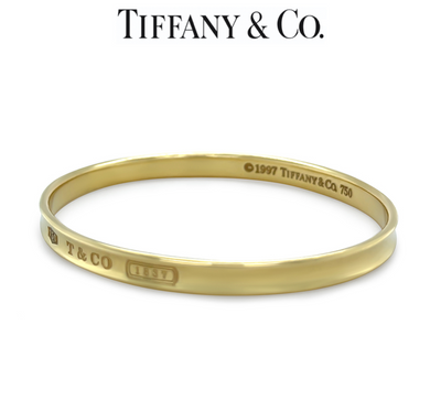 Tiffany & Co. 18ct Yellow Gold 1837 Bangle 29.53g