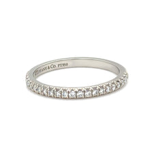 Load image into Gallery viewer, Tiffany &amp; Co. Platinum Soleste Half Eternity Ring 0.17ct 3g