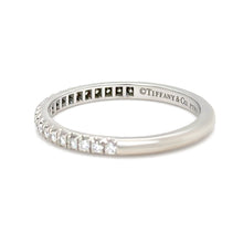 Load image into Gallery viewer, Tiffany &amp; Co. Platinum Soleste Half Eternity Ring 0.17ct 3g