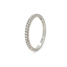 Load image into Gallery viewer, Tiffany &amp; Co. Platinum Soleste Half Eternity Ring 0.17ct 3g