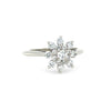 Tiffany & Co. Platinum Diamond Flower Ring 0.60ct 4.54g