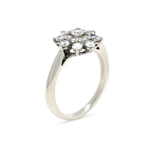 Load image into Gallery viewer, Tiffany &amp; Co. Platinum Diamond Flower Ring 0.60ct 4.54g