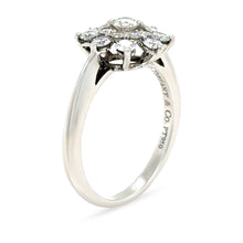 Load image into Gallery viewer, Tiffany &amp; Co. Platinum Diamond Flower Ring 0.60ct 4.54g