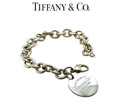 Tiffany & Co. Sterling Silver Return to Tiffany Circle Tag Bracelet 37g