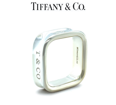 Tiffany & Co. Sterling Silver 1837 Square Ring 11.34g
